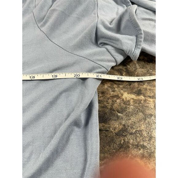 J. Jill Women's Blue Ruffle Bell Sleeve Blouse Size L Casual Spring - Picture 5 of 9